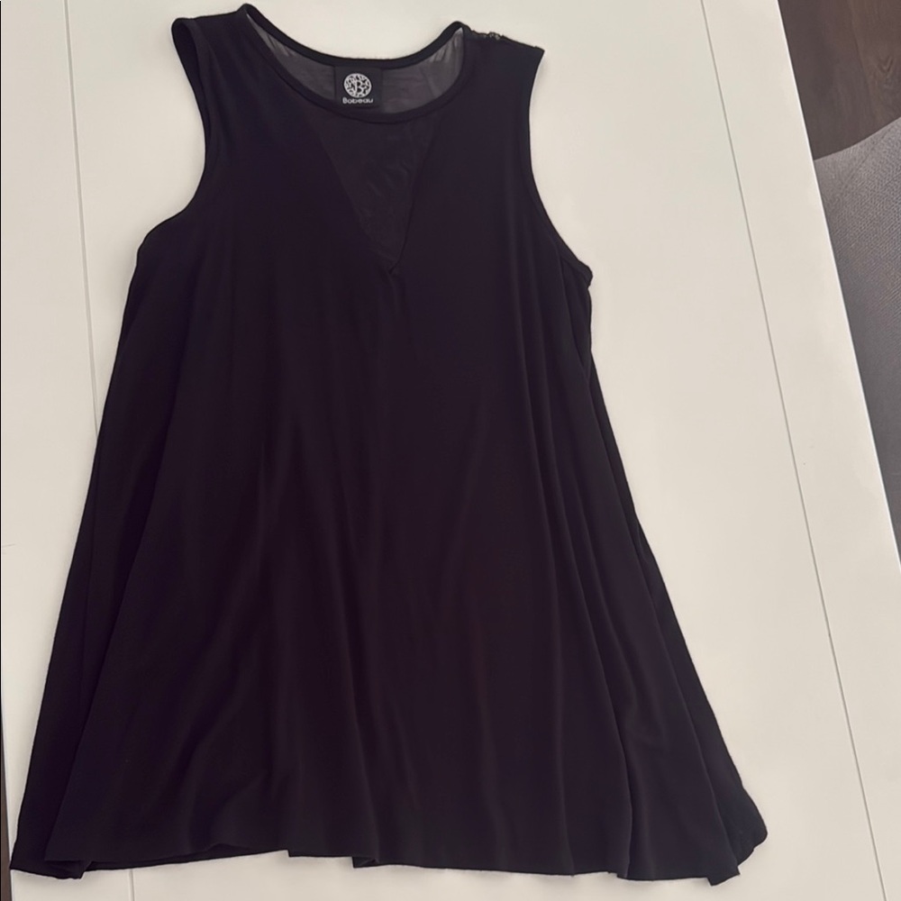 Black Relaxed Sleeveless Tank Top  size small